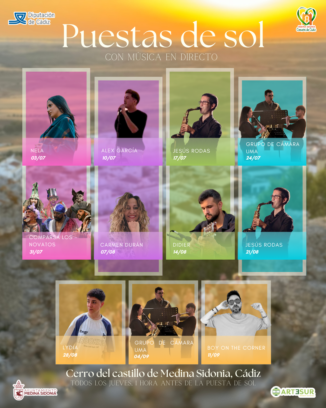 PUESTAS DE SOL CON MÚSICA EN DIRECTO 